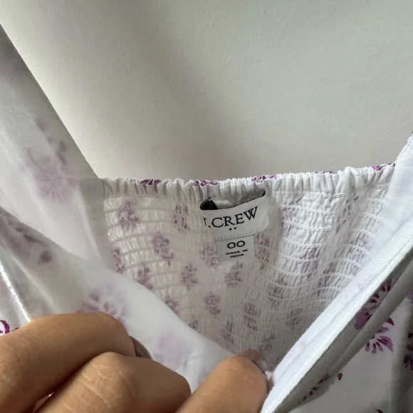 J. Crew White and Purple Floral Dress - Picture 2 of 3